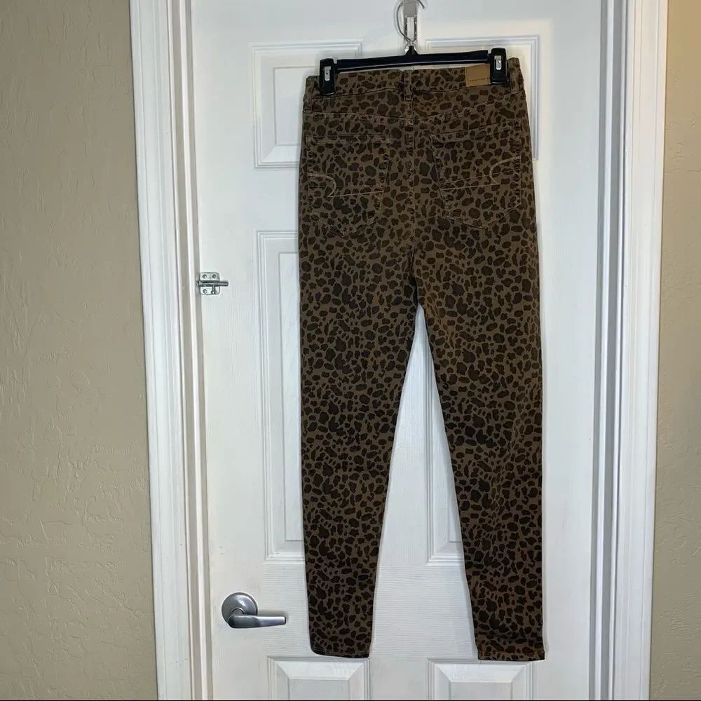 American Eagle Curvy Super Hi-Rise Jegging Leopard Print Size 6 - Picture 5 of 9